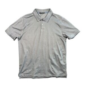 Member's Mark Polo Shirt Mens Medium Gray Excellent Stretch Pique S8S15481